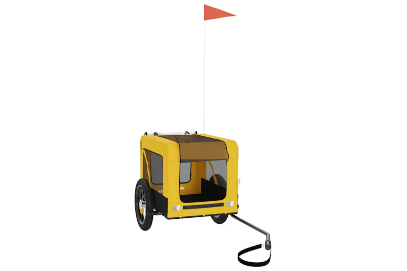 vidaXL 93910 Pet Bike Trailer Yellow And Black Oxford Fabric&iron vidaXL 93910 Pet Bike Trailer Yellow And Black Oxford Fabric&iron