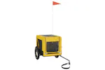 vidaXL 93910 Pet Bike Trailer Yellow And Black Oxford Fabric&iron vidaXL 93910 Pet Bike Trailer Yellow And Black Oxford Fabric&iron