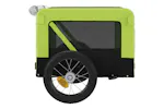 vidaXL 93913 Pet Bike Trailer Green And Black Oxford Fabric And Iron vidaXL 93913 Pet Bike Trailer Green And Black Oxford Fabric And Iron