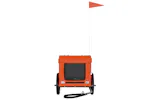 vidaXL 93907 Pet Bike Trailer Orange And Black Oxford Fabric&iron vidaXL 93907 Pet Bike Trailer Orange And Black Oxford Fabric&iron