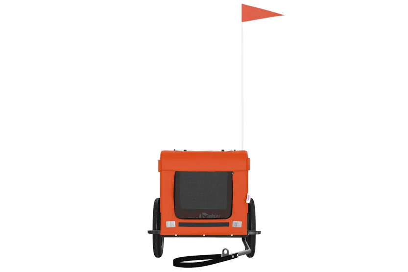 vidaXL 93907 Pet Bike Trailer Orange And Black Oxford Fabric&iron vidaXL 93907 Pet Bike Trailer Orange And Black Oxford Fabric&iron