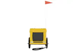 vidaXL 93910 Pet Bike Trailer Yellow And Black Oxford Fabric&iron vidaXL 93910 Pet Bike Trailer Yellow And Black Oxford Fabric&iron