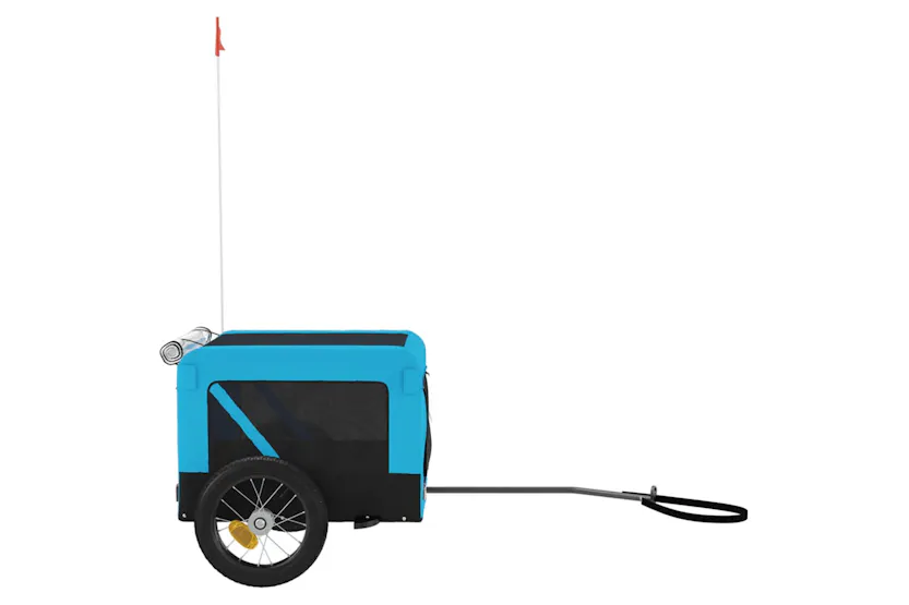 vidaXL 93911 Pet Bike Trailer Blue And Black Oxford Fabric&iron vidaXL 93911 Pet Bike Trailer Blue And Black Oxford Fabric&iron