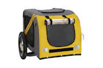 vidaXL 93868 Pet Bike Trailer Yellow And Grey Oxford Fabric And Iron vidaXL 93868 Pet Bike Trailer Yellow And Grey Oxford Fabric And Iron