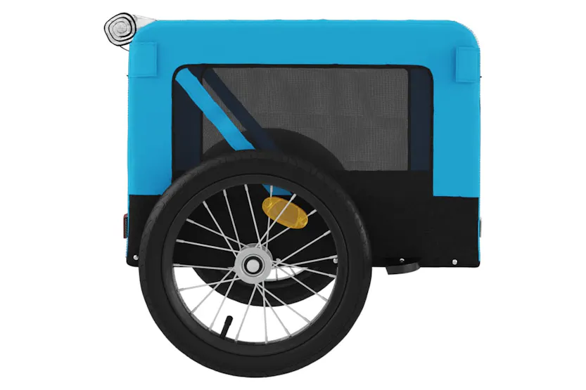 vidaXL 93918 Pet Bike Trailer Blue And Black Oxford Fabric&iron vidaXL 93918 Pet Bike Trailer Blue And Black Oxford Fabric&iron