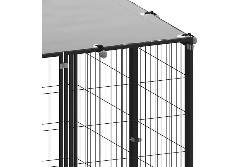 vidaXL 3082238 Dog Kennel Black 13.31 M2 Steel vidaXL 3082238 Dog Kennel Black 13.31 M2 Steel