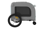 vidaXL 93855 Pet Bike Trailer Blue And Grey Oxford Fabric And Iron vidaXL 93855 Pet Bike Trailer Blue And Grey Oxford Fabric And Iron