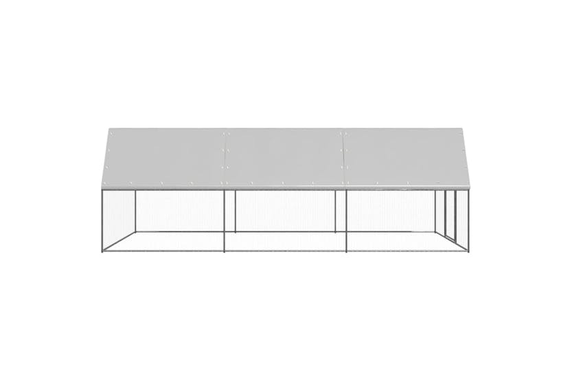 vidaXL 3154377 Outdoor Chicken Cage 3x6x2 M Galvanised Steel vidaXL 3154377 Outdoor Chicken Cage 3x6x2 M Galvanised Steel