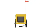vidaXL 93924 Pet Bike Trailer Yellow And Black Oxford Fabric&iron vidaXL 93924 Pet Bike Trailer Yellow And Black Oxford Fabric&iron