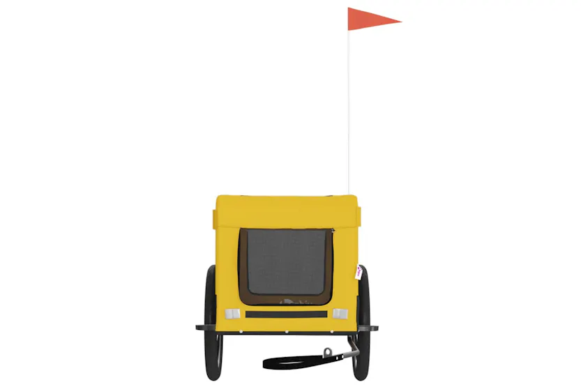 vidaXL 93924 Pet Bike Trailer Yellow And Black Oxford Fabric&iron vidaXL 93924 Pet Bike Trailer Yellow And Black Oxford Fabric&iron