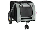 vidaXL 93888 Pet Bike Trailer Grey And Black Oxford Fabric And Iron vidaXL 93888 Pet Bike Trailer Grey And Black Oxford Fabric And Iron