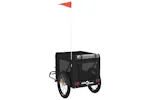 vidaXL 93926 Pet Bike Trailer Black Oxford Fabric&iron vidaXL 93926 Pet Bike Trailer Black Oxford Fabric&iron