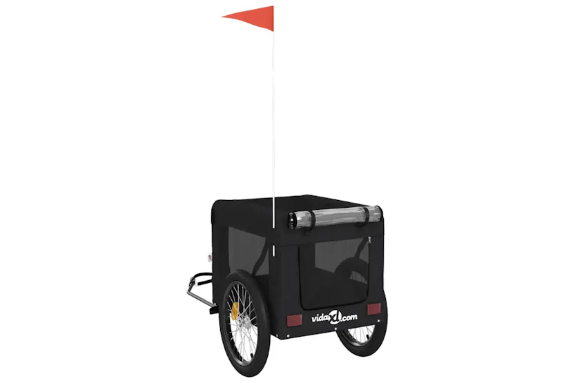 vidaXL 93926 Pet Bike Trailer Black Oxford Fabric&iron vidaXL 93926 Pet Bike Trailer Black Oxford Fabric&iron