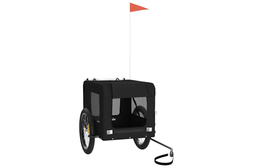 vidaXL 93926 Pet Bike Trailer Black Oxford Fabric&iron vidaXL 93926 Pet Bike Trailer Black Oxford Fabric&iron