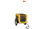 vidaXL 93924 Pet Bike Trailer Yellow And Black Oxford Fabric&iron vidaXL 93924 Pet Bike Trailer Yellow And Black Oxford Fabric&iron