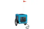 vidaXL 93918 Pet Bike Trailer Blue And Black Oxford Fabric&iron vidaXL 93918 Pet Bike Trailer Blue And Black Oxford Fabric&iron