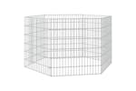 Vidaxl Free Range Animal Enclosure 6-panel 54x60 Cm Galvanised Iron Vidaxl Free Range Animal Enclosure 6-panel 54x60 Cm Galvanised Iron