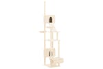 vidaXL 171612 Floor To Ceiling Cat Tree Cream 277-303cm vidaXL 171612 Floor To Ceiling Cat Tree Cream 277-303cm