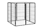 vidaXL 3115958 8-panel Dog Playpen Black 50x100cm Powder-coated Steel vidaXL 3115958 8-panel Dog Playpen Black 50x100cm Powder-coated Steel