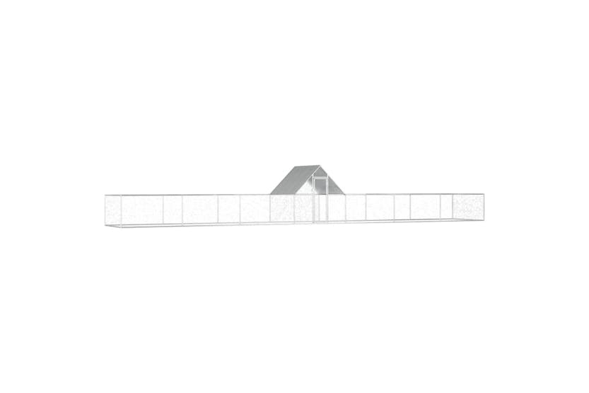 vidaXL 144564 Chicken Coop 14x2x2 M Galvanised Steel vidaXL 144564 Chicken Coop 14x2x2 M Galvanised Steel
