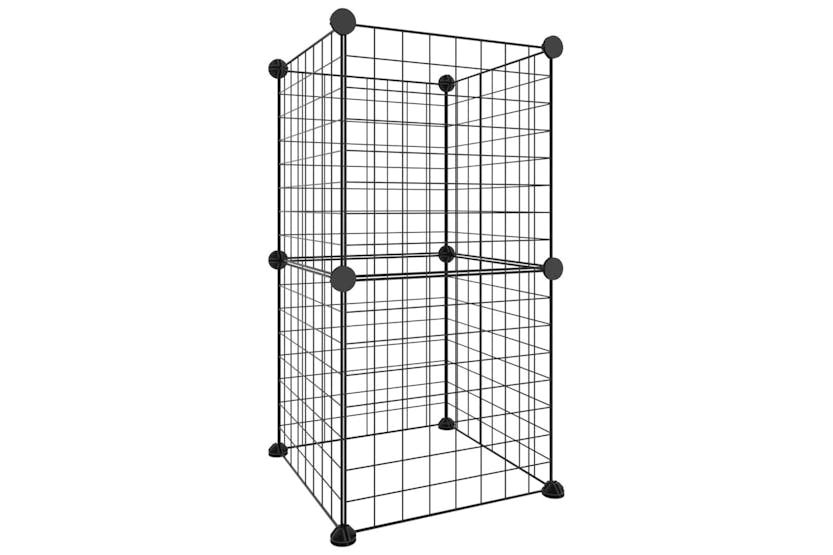 vidaXL 3114031 8-panel Pet Cage Black 35x35cm Steel vidaXL 3114031 8-panel Pet Cage Black 35x35cm Steel