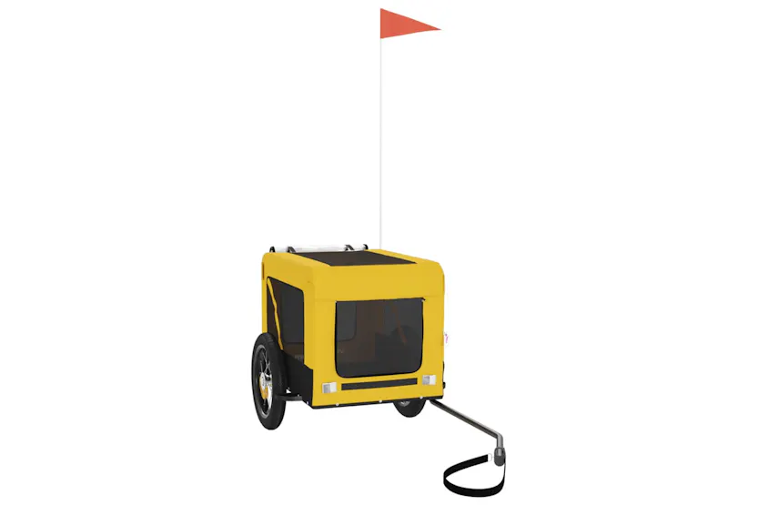 vidaXL 93910 Pet Bike Trailer Yellow And Black Oxford Fabric&iron vidaXL 93910 Pet Bike Trailer Yellow And Black Oxford Fabric&iron