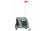 vidaXL 93958 Pet Bike Trailer Grey Oxford Fabric And Iron vidaXL 93958 Pet Bike Trailer Grey Oxford Fabric And Iron