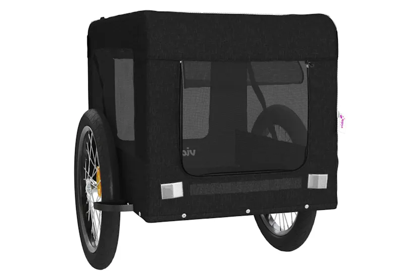 vidaXL 93926 Pet Bike Trailer Black Oxford Fabric&iron vidaXL 93926 Pet Bike Trailer Black Oxford Fabric&iron