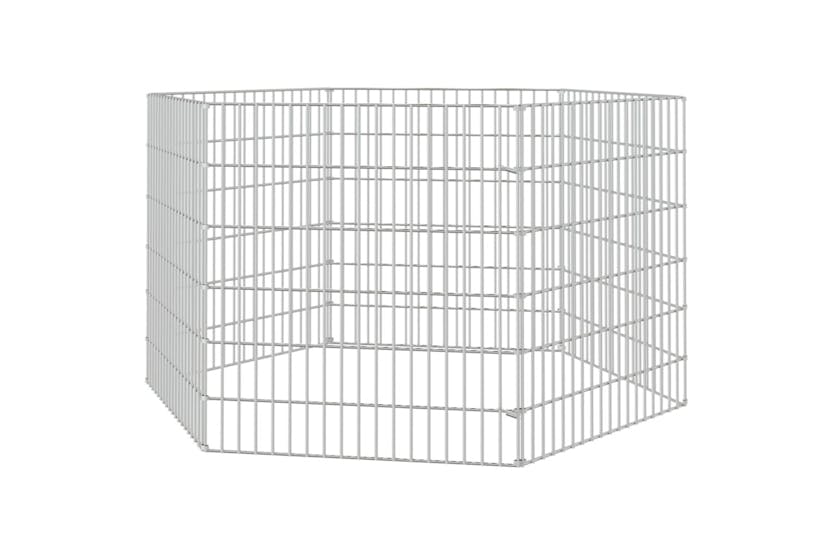 Vidaxl Free Range Animal Enclosure 6-panel 54x60 Cm Galvanised Iron Vidaxl Free Range Animal Enclosure 6-panel 54x60 Cm Galvanised Iron