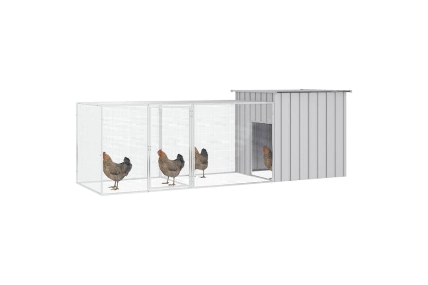 vidaXL 3106460 Chicken Cage Grey 300x91x100cm Galvanised Steel vidaXL 3106460 Chicken Cage Grey 300x91x100cm Galvanised Steel