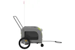 vidaXL 93857 Pet Bike Trailer Green And Grey Oxford Fabric And Iron vidaXL 93857 Pet Bike Trailer Green And Grey Oxford Fabric And Iron