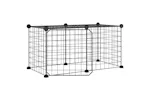 vidaXL 3114050 8-panel Pet Cage With Door Black 35x35cm Steel vidaXL 3114050 8-panel Pet Cage With Door Black 35x35cm Steel