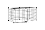 vidaXL 3114050 8-panel Pet Cage With Door Black 35x35cm Steel vidaXL 3114050 8-panel Pet Cage With Door Black 35x35cm Steel