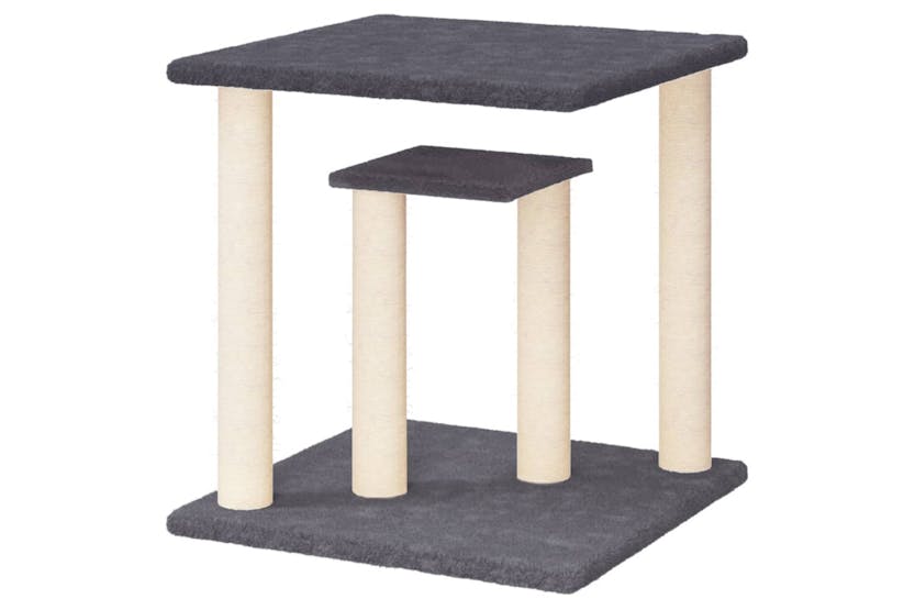 vidaXL 172045 Cat Scratching Posts With Platforms Dark Grey 50cm vidaXL 172045 Cat Scratching Posts With Platforms Dark Grey 50cm