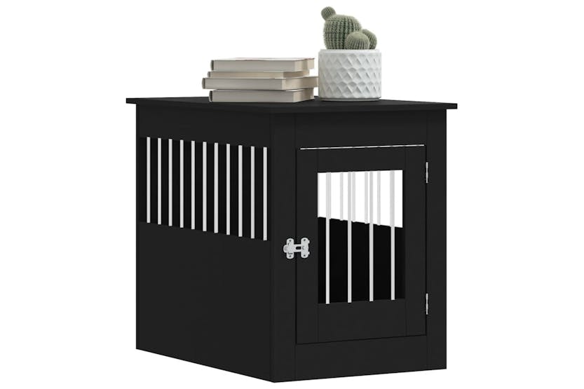 vidaXL 838324 Dog Crate Furniture Black 55x80x68cm Engineered Wood vidaXL 838324 Dog Crate Furniture Black 55x80x68cm Engineered Wood
