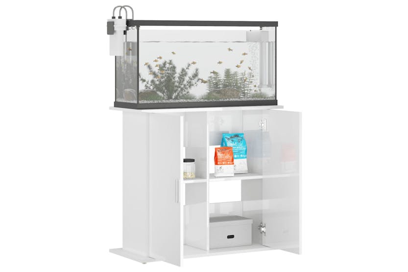 vidaXL 833601 Aquarium Stand High Gloss White 81x36x73cm Engineered Wood vidaXL 833601 Aquarium Stand High Gloss White 81x36x73cm Engineered Wood