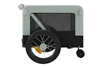 vidaXL 93944 Pet Bike Trailer Grey And Black Oxford Fabric And Iron vidaXL 93944 Pet Bike Trailer Grey And Black Oxford Fabric And Iron