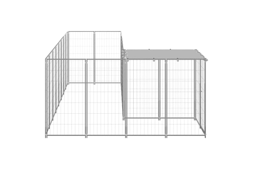 vidaXL 3082231 Dog Kennel Silver 6.05 M2 Steel vidaXL 3082231 Dog Kennel Silver 6.05 M2 Steel