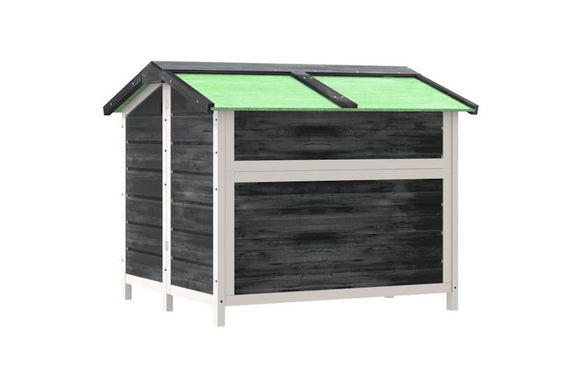 vidaXL 172265 Dog Kennel Grey 96x87x80.5cm Solid Wood Pine vidaXL 172265 Dog Kennel Grey 96x87x80.5cm Solid Wood Pine