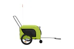 vidaXL 94025 Pet Bike Trailer Green And Black Oxford Fabric And Iron vidaXL 94025 Pet Bike Trailer Green And Black Oxford Fabric And Iron