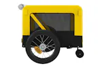 vidaXL 93931 Pet Bike Trailer Yellow And Black Oxford Fabric And Iron vidaXL 93931 Pet Bike Trailer Yellow And Black Oxford Fabric And Iron