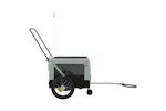 vidaXL 93944 Pet Bike Trailer Grey And Black Oxford Fabric And Iron vidaXL 93944 Pet Bike Trailer Grey And Black Oxford Fabric And Iron