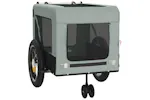 vidaXL 93944 Pet Bike Trailer Grey And Black Oxford Fabric And Iron vidaXL 93944 Pet Bike Trailer Grey And Black Oxford Fabric And Iron