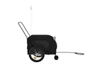 vidaXL 94024 Pet Bike Trailer Black Oxford Fabric And Iron vidaXL 94024 Pet Bike Trailer Black Oxford Fabric And Iron