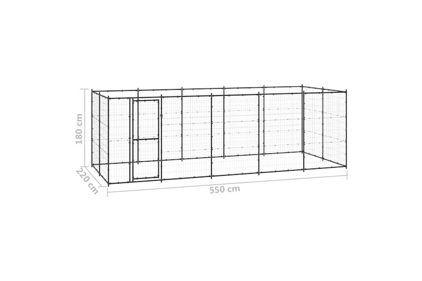 vidaXL 3082299 Outdoor Dog Kennel Steel 12.1 M2 vidaXL 3082299 Outdoor Dog Kennel Steel 12.1 M2