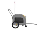 vidaXL 93861 Pet Bike Trailer Yellow And Grey Oxford Fabric And Iron vidaXL 93861 Pet Bike Trailer Yellow And Grey Oxford Fabric And Iron