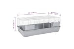 vidaXL 172227 Small Animal Cage Grey 118x59x46cm Polypropylene And Metal vidaXL 172227 Small Animal Cage Grey 118x59x46cm Polypropylene And Metal