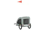 vidaXL 93958 Pet Bike Trailer Grey Oxford Fabric And Iron vidaXL 93958 Pet Bike Trailer Grey Oxford Fabric And Iron