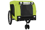 vidaXL 94032 Pet Bike Trailer Green And Black Oxford Fabric And Iron vidaXL 94032 Pet Bike Trailer Green And Black Oxford Fabric And Iron