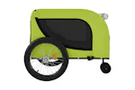 vidaXL 94032 Pet Bike Trailer Green And Black Oxford Fabric And Iron vidaXL 94032 Pet Bike Trailer Green And Black Oxford Fabric And Iron